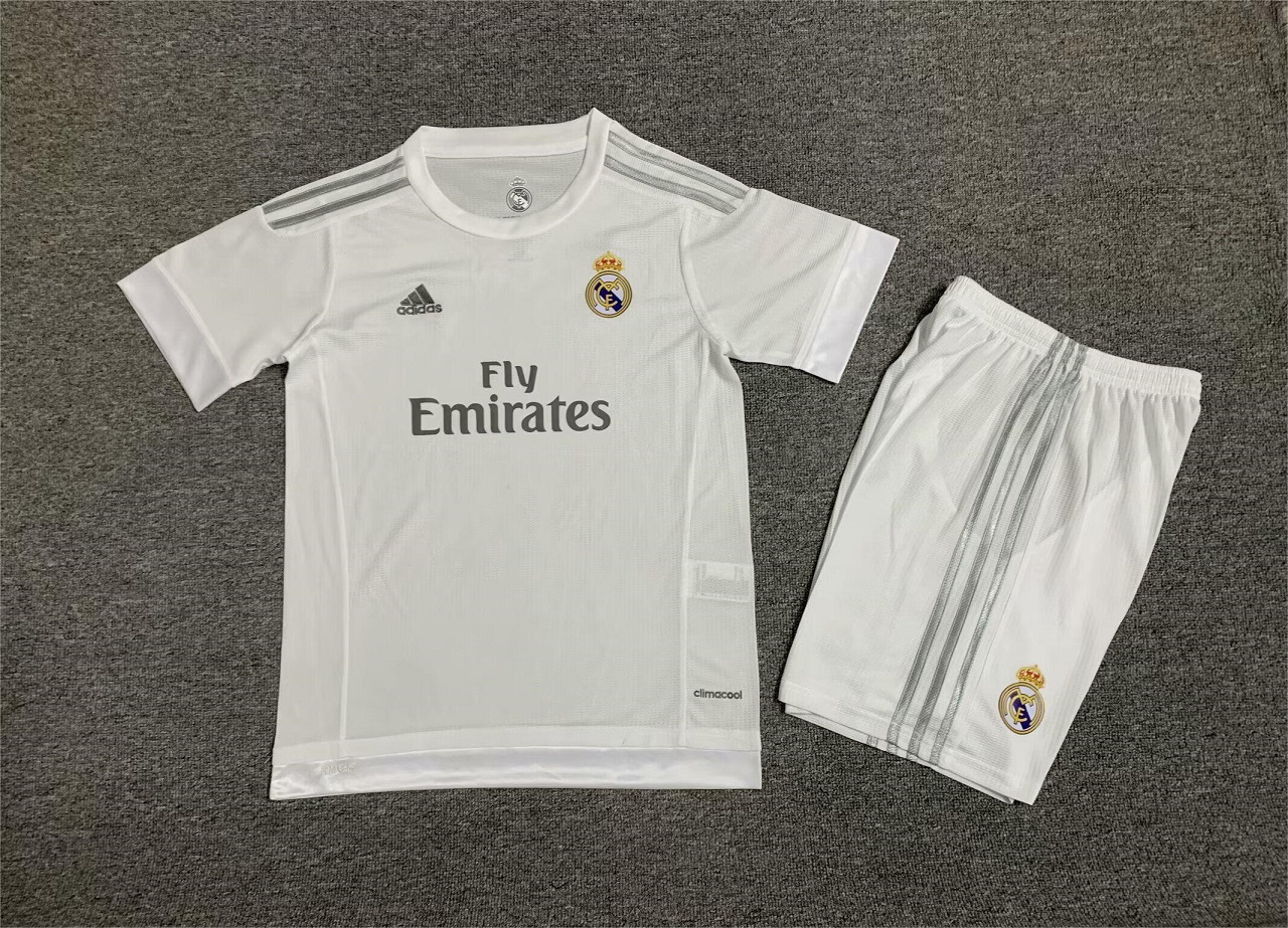 Kids-Real Madrid 15/16 Home Soccer Jersey